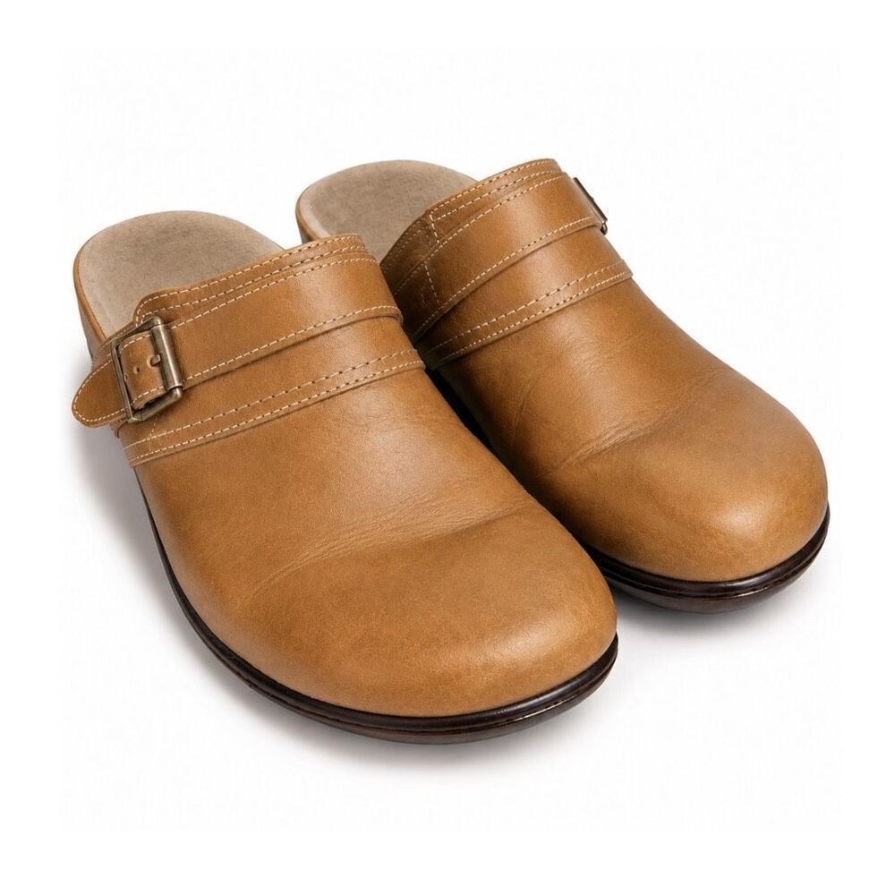Vionic Orthaheel Leather Clogs Mules Buckle Comfort Elation Bayside Shoes Women